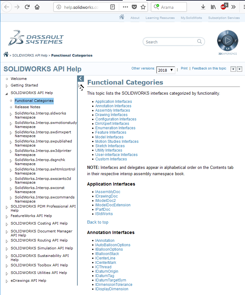 sldworks-api-fonksiyonel-kategoriler